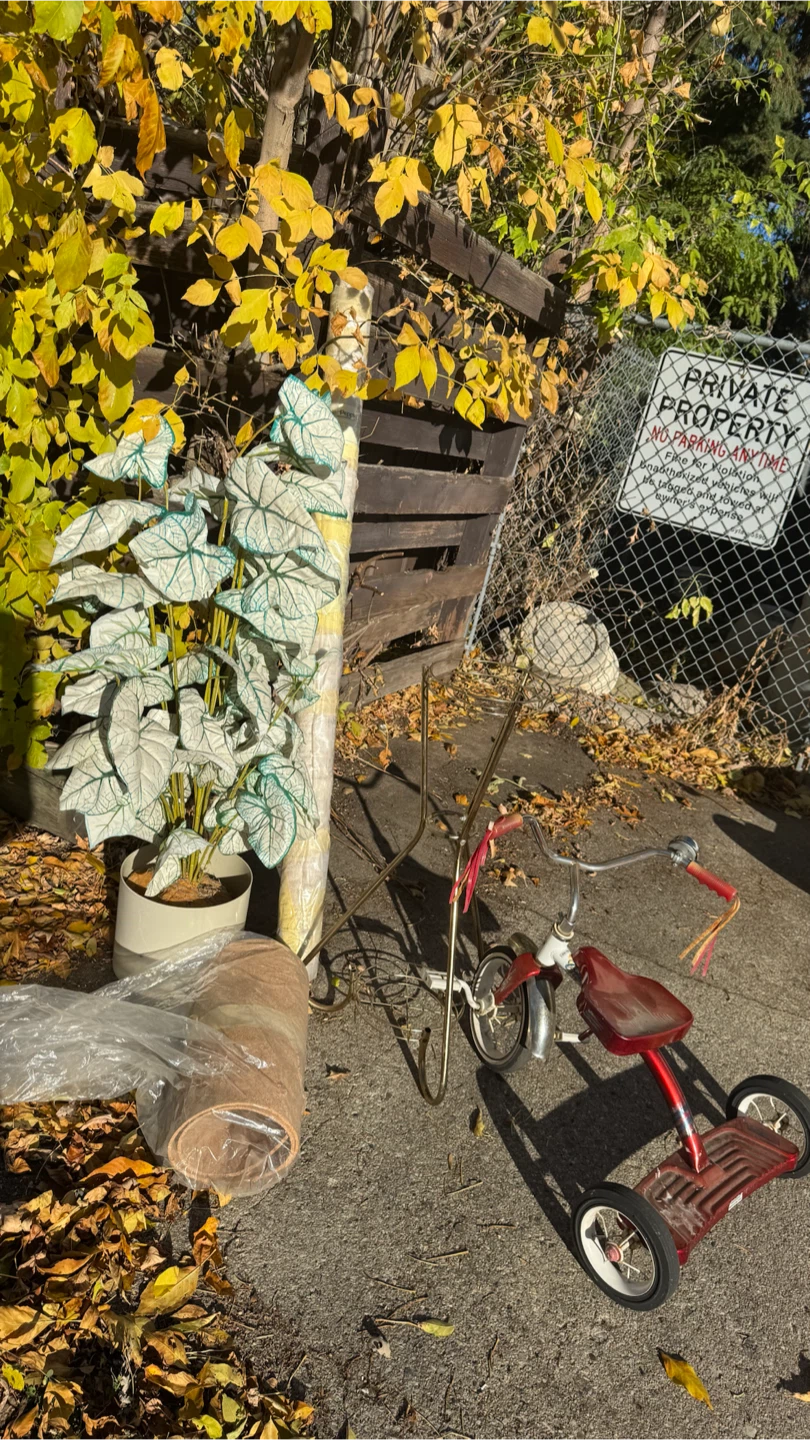 Vintage Red Metal Tricycle