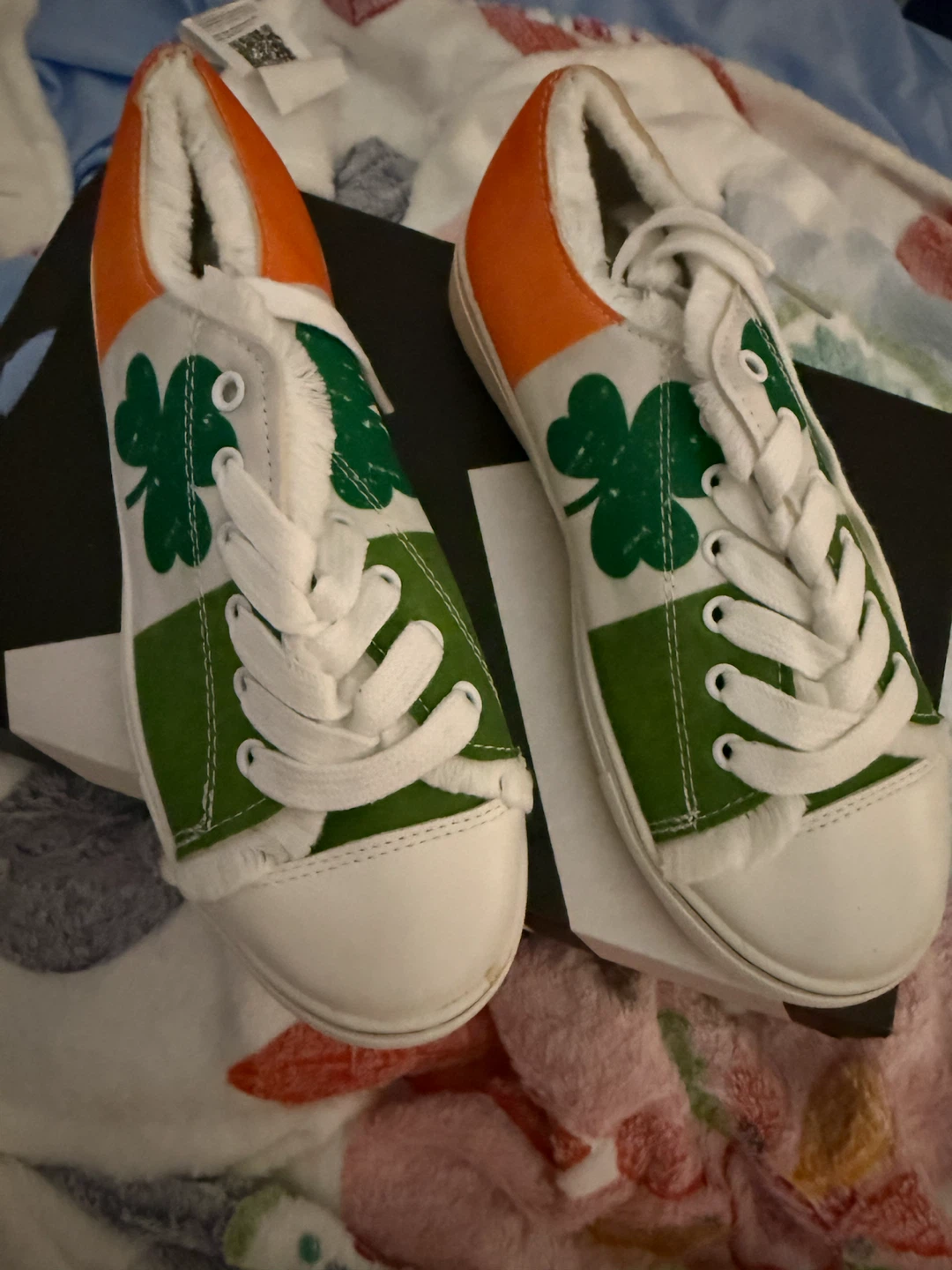Shamrock Print Lace-Up Sneakers - photo 3
