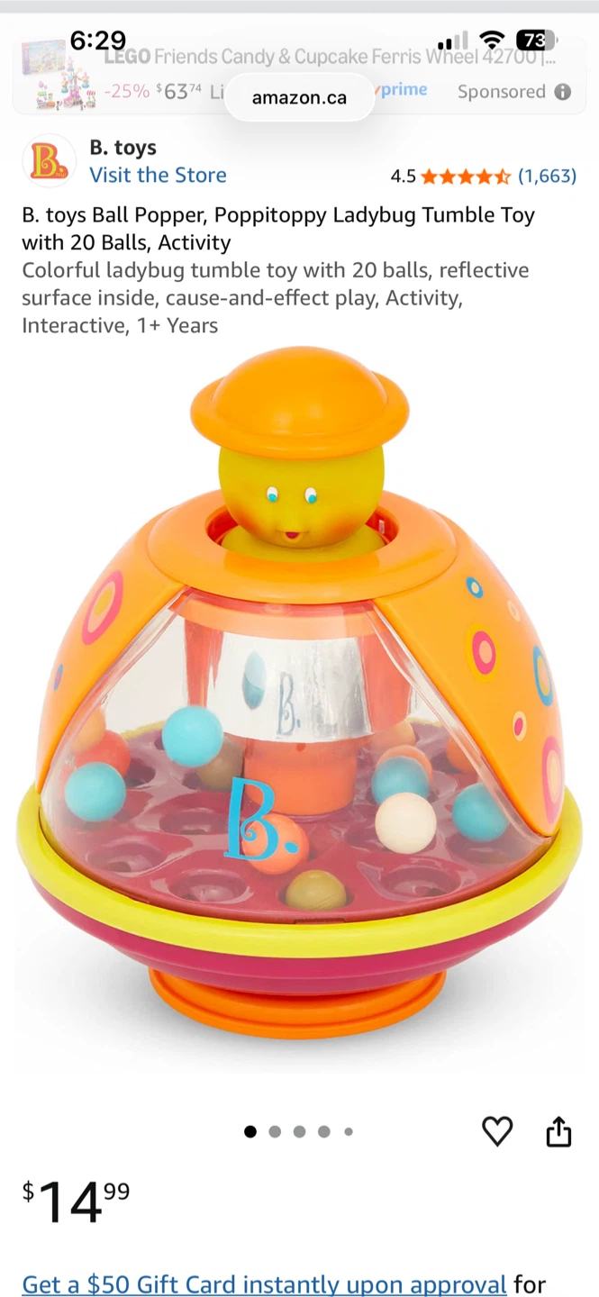 B. Toys Poppitoppy Ball Popper Toy