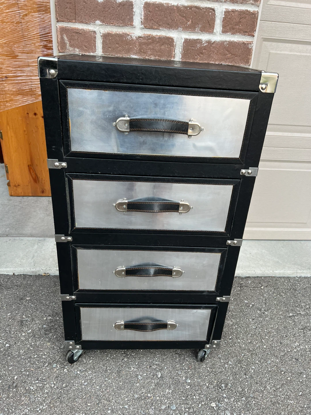 Industrial 4-Drawer Chest with Casters