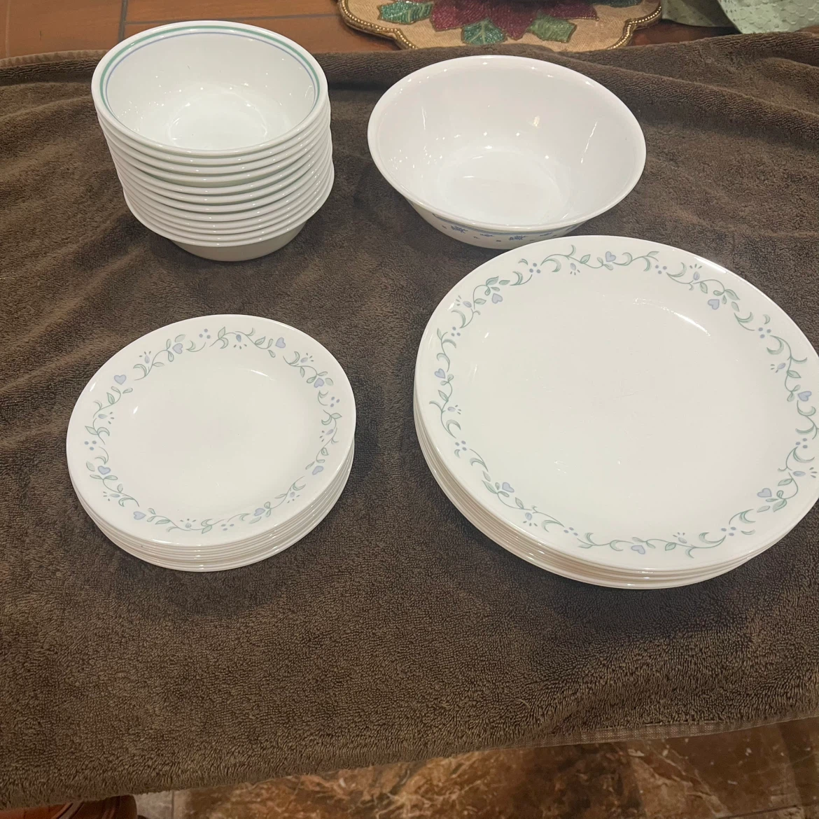 Corelle Heart Pattern Dinnerware Set for 12