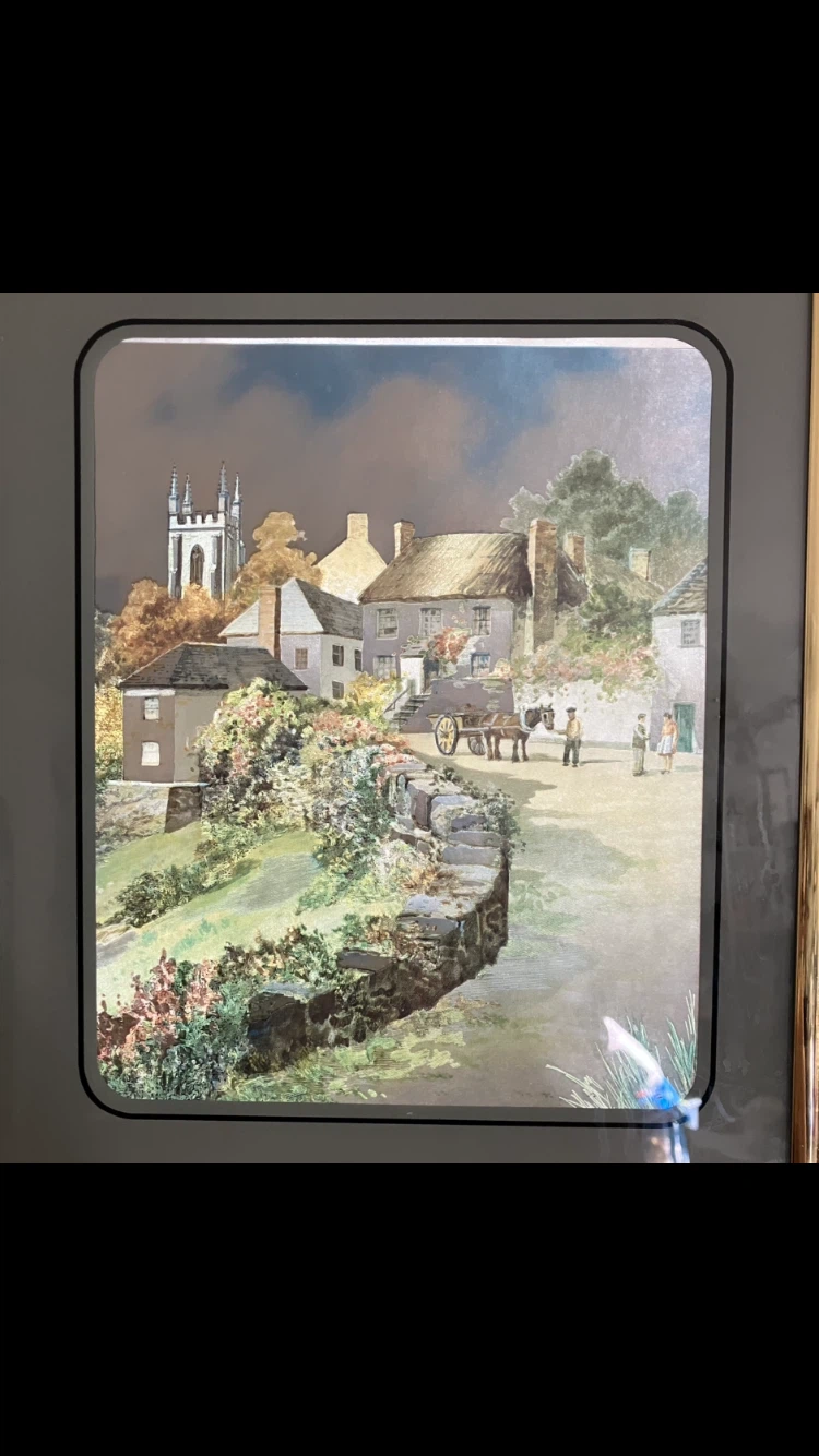Framed Village Scene Wall Art 🖼️✨🏞️🏘️🏰⛰️☀️ - photo 4
