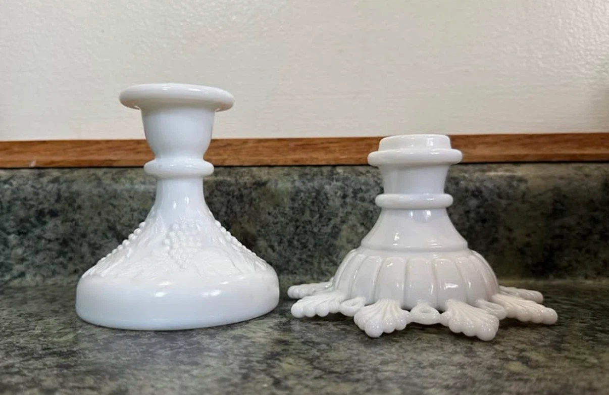 Westmoreland Milk Glass Candlesticks - photo 4