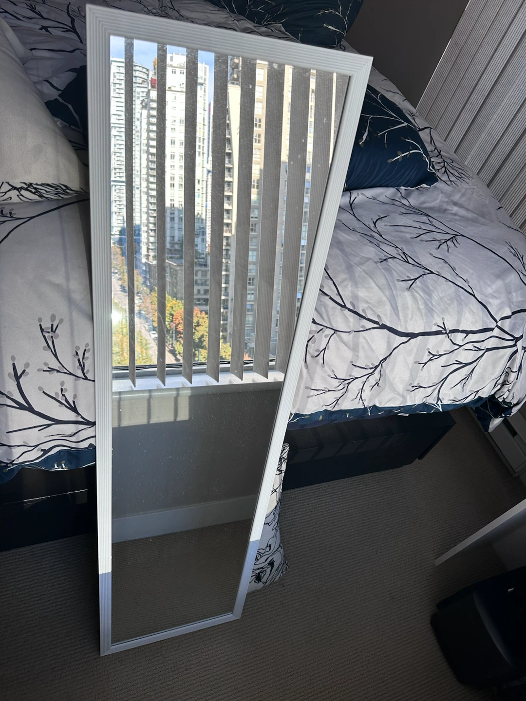 White Full Length Floor Mirror