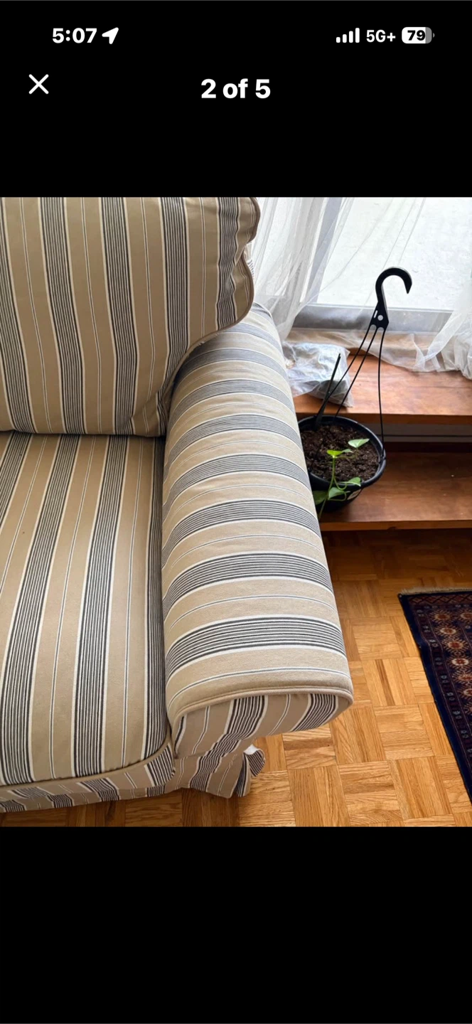 Set of 3 seat and  2 seat sofa - photo 4