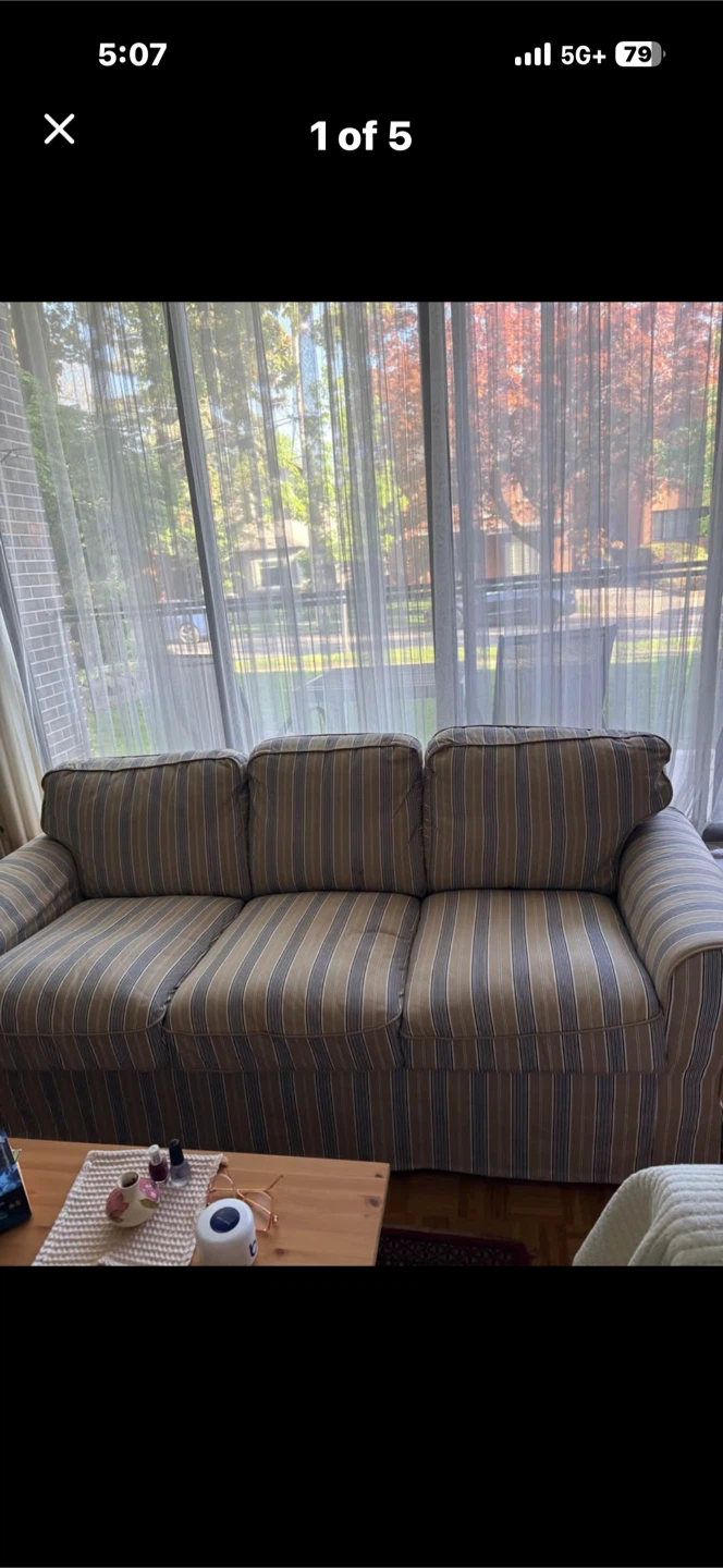 Set of 3 seat and  2 seat sofa - photo 5
