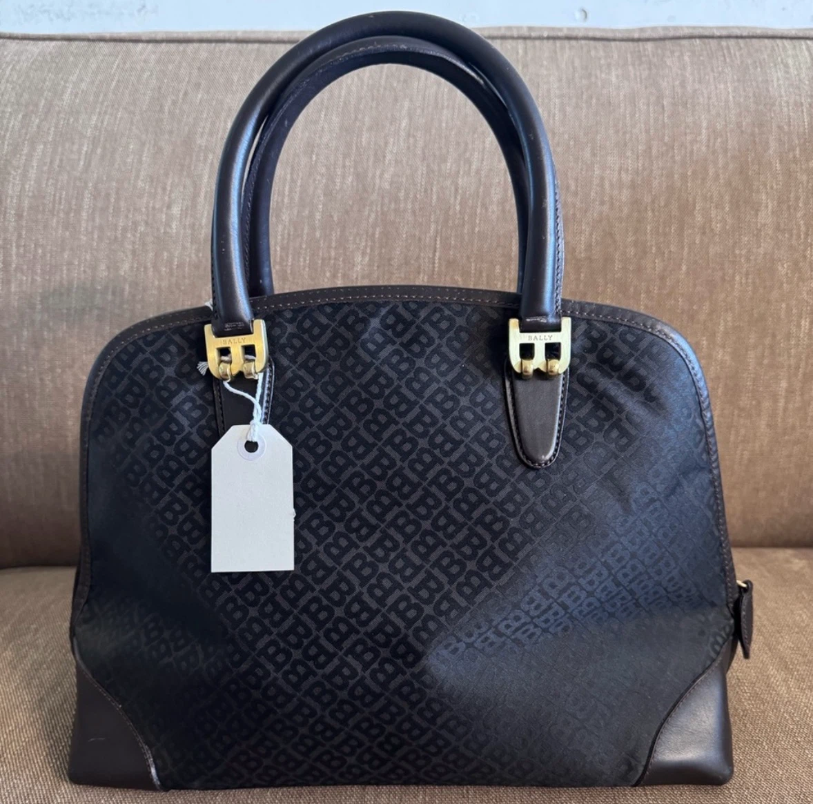 Bally Monogram Top Handle Handbag