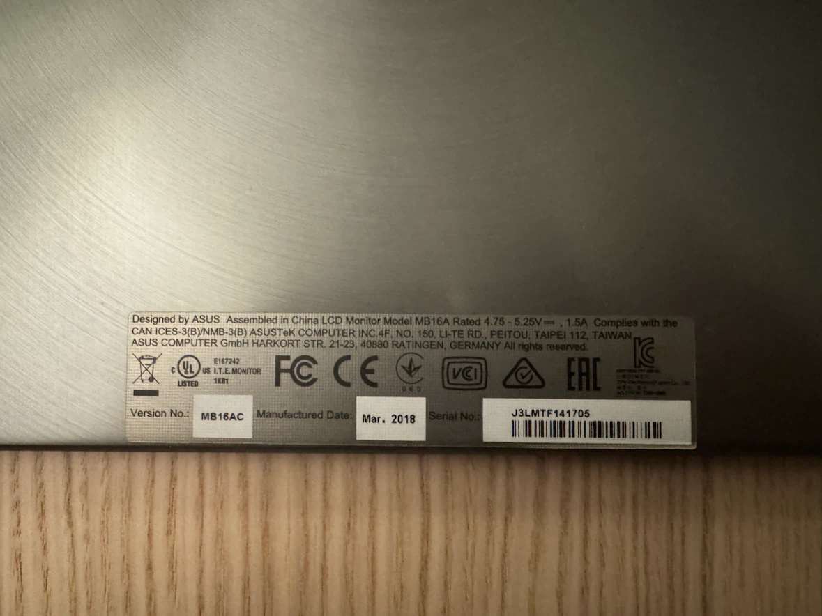 ASUS MB16AC Portable Monitor - photo 3
