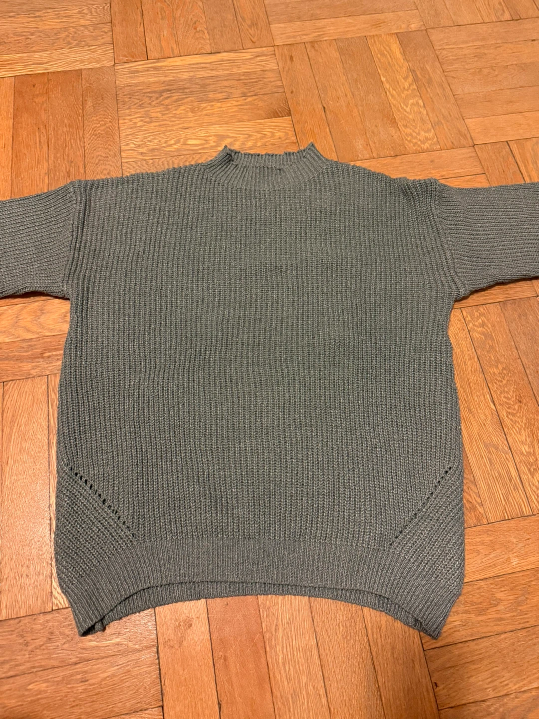 SHEIN Ribbed Mock Neck Sweater