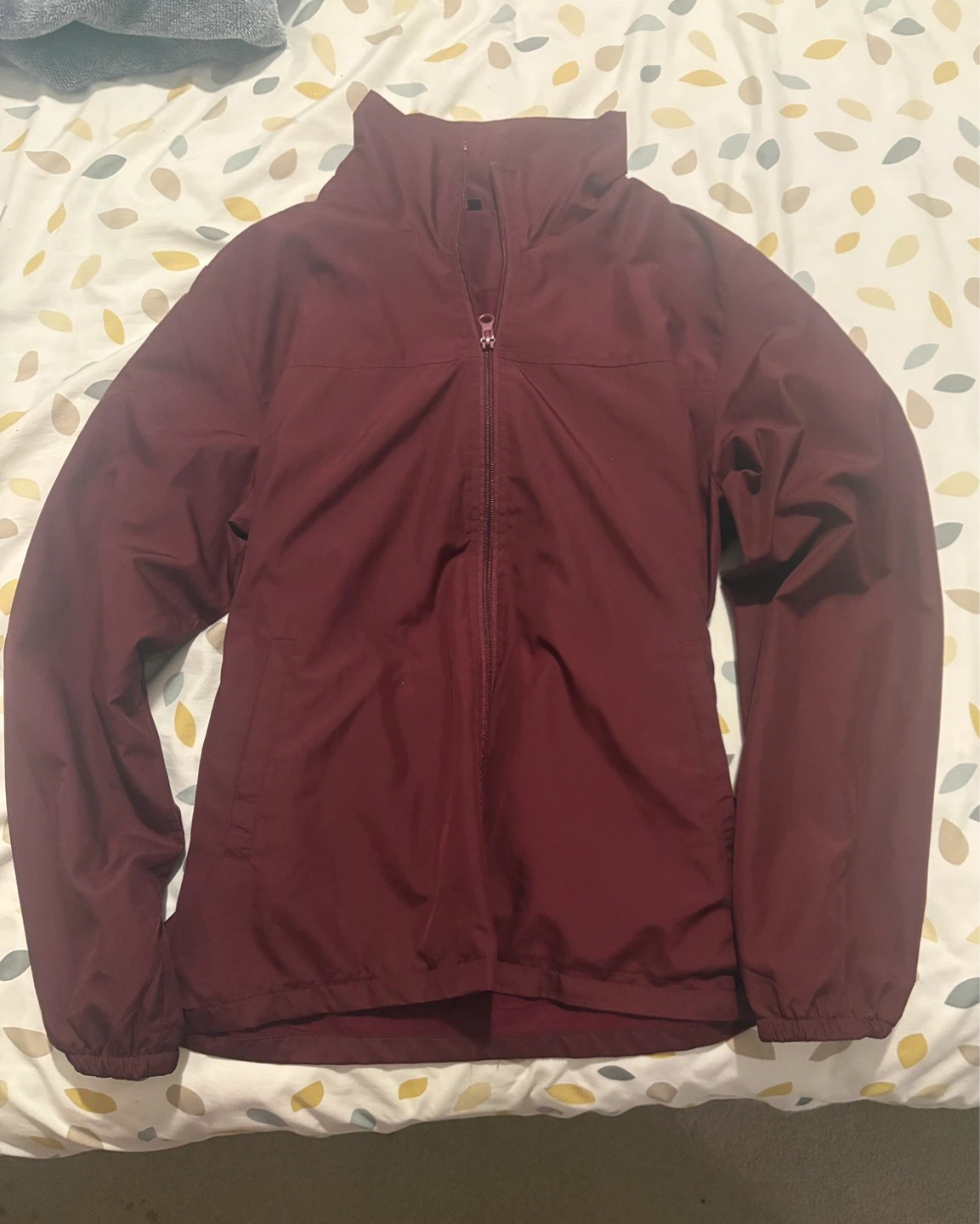 Maroon Full-Zip Windbreaker - photo 2