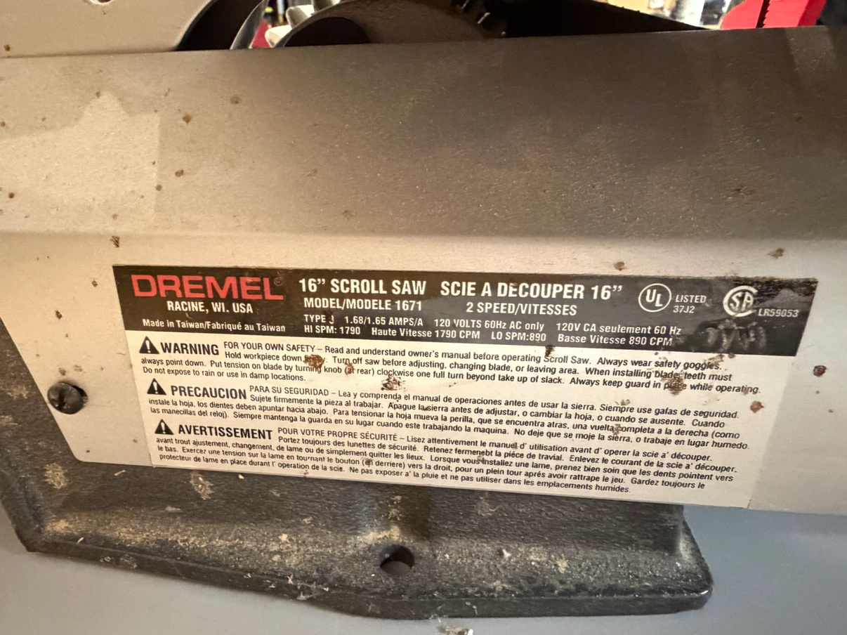 Dremel 16-inch Scroll Saw Model 1671 - photo 2