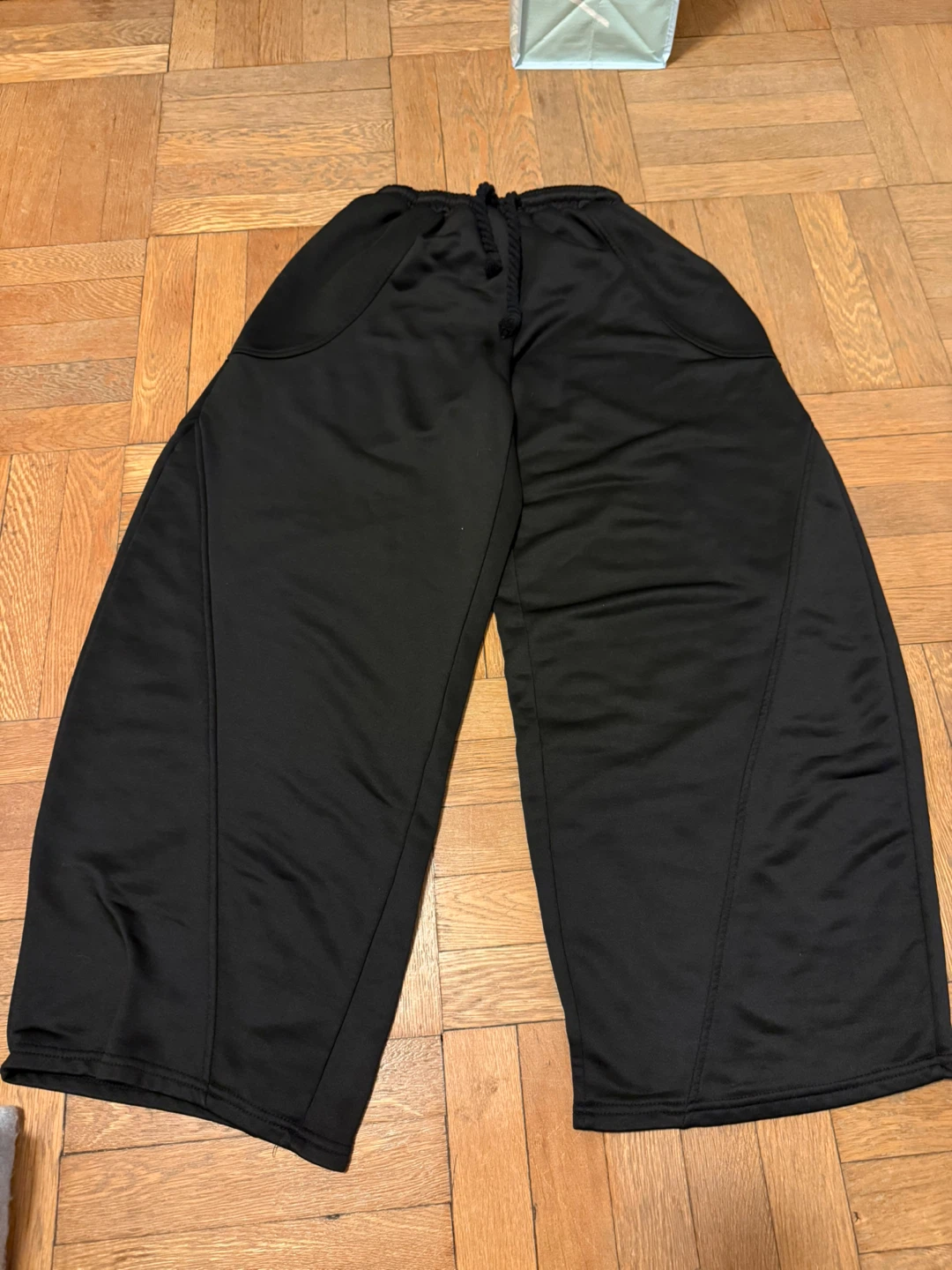 Black Wide-Leg Sweats