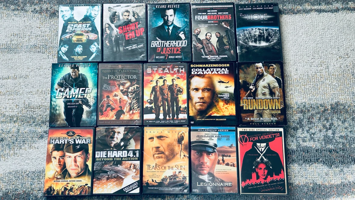 15 Action & Thriller DVD Movies Bundle