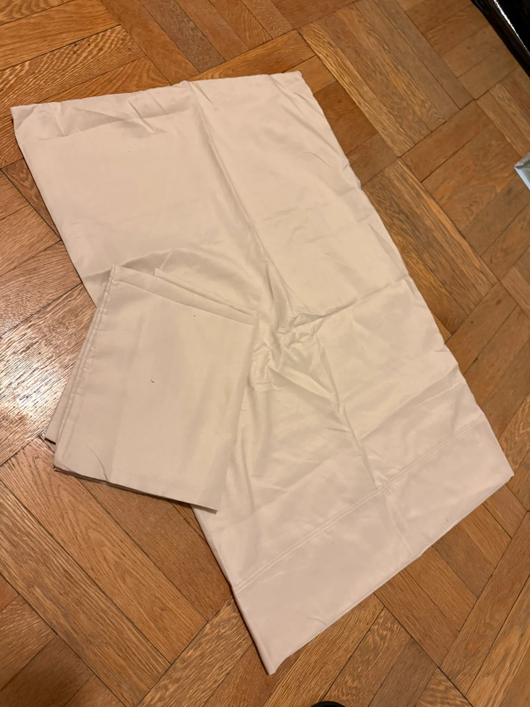 Set of Two Cream Pillowcases