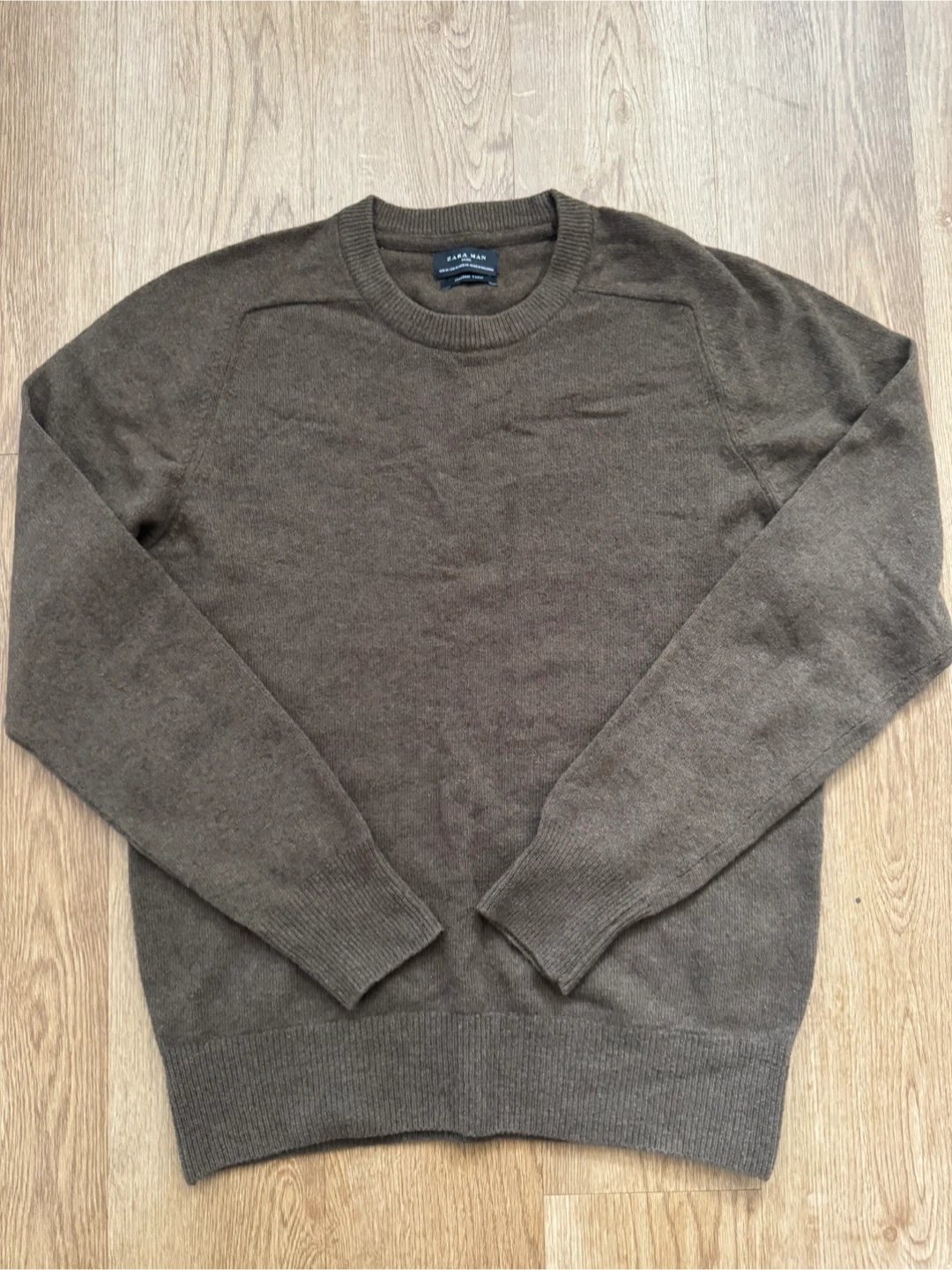 Zara Man Brown Knit Sweater Medium