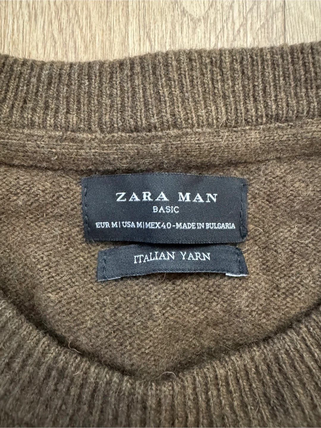 Zara Man Brown Knit Sweater Medium - photo 2