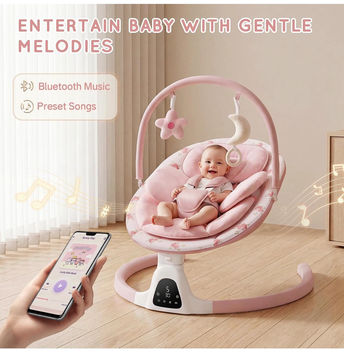 (New)Electric Baby Swing for Infants, Remote control - photo 4