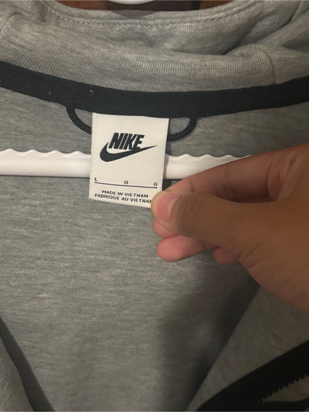 Nike Tech Fleece Full-Zip Hoodie - Grey, Large - photo 3