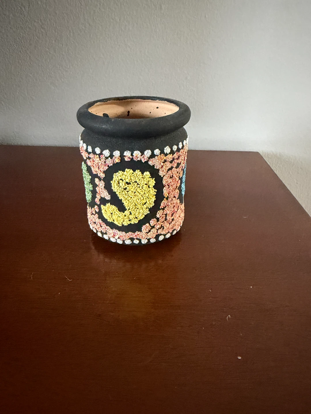 Hand-painted terracotta planter