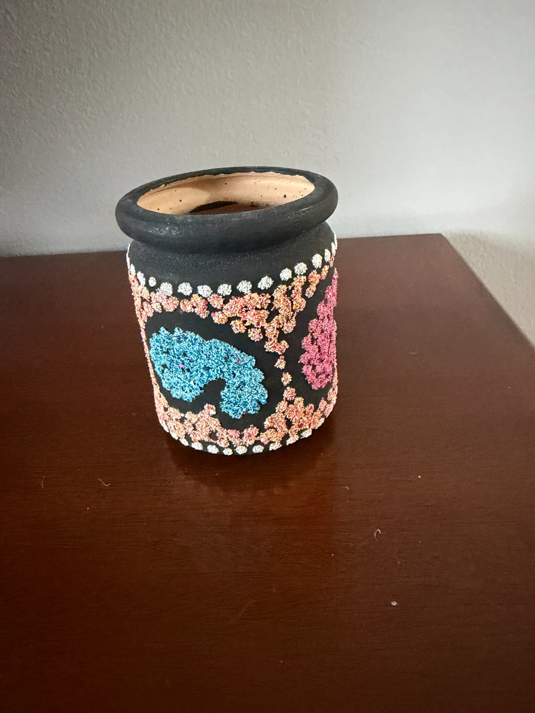 Hand-painted terracotta planter - photo 2