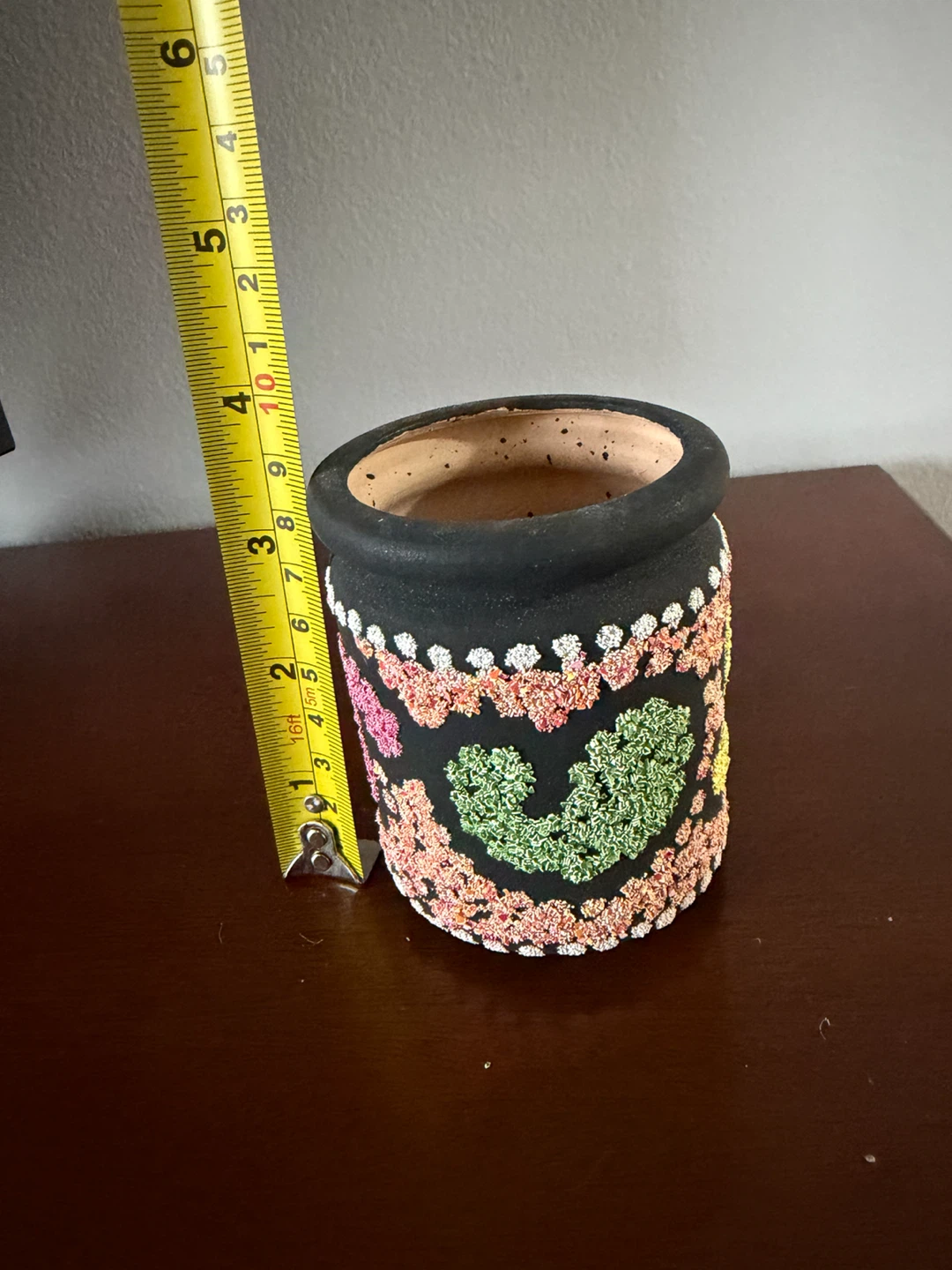 Hand-painted terracotta planter - photo 4