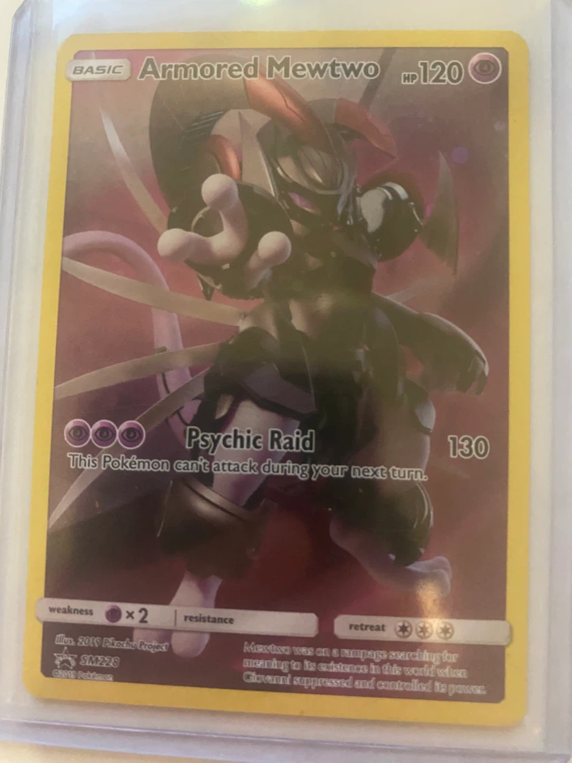 Armoured Mewtwo SM228 Promo Pokémon Card LP