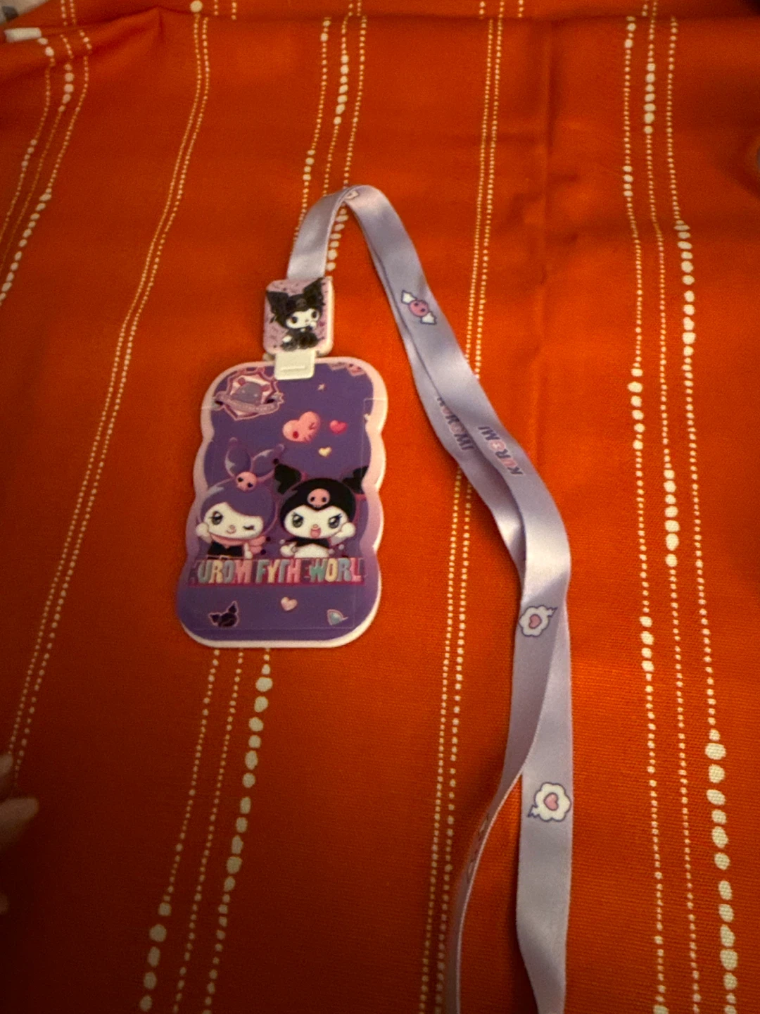 Set of 3 Kuromi Badge Holders with Lanyards