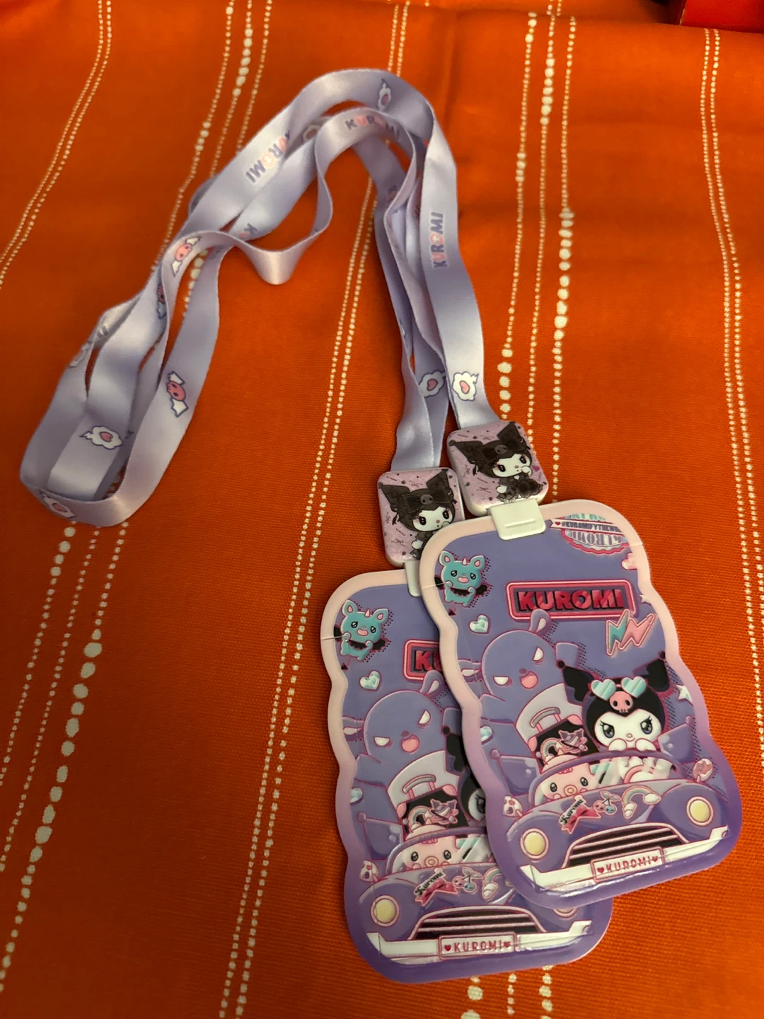 Set of 3 Kuromi Badge Holders with Lanyards - photo 2