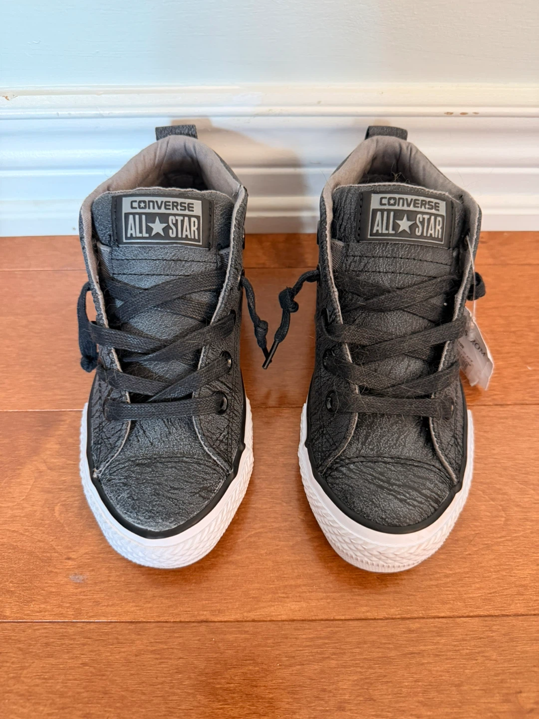 Brand New Kids Converse All Star Street Mid Black Sneakers