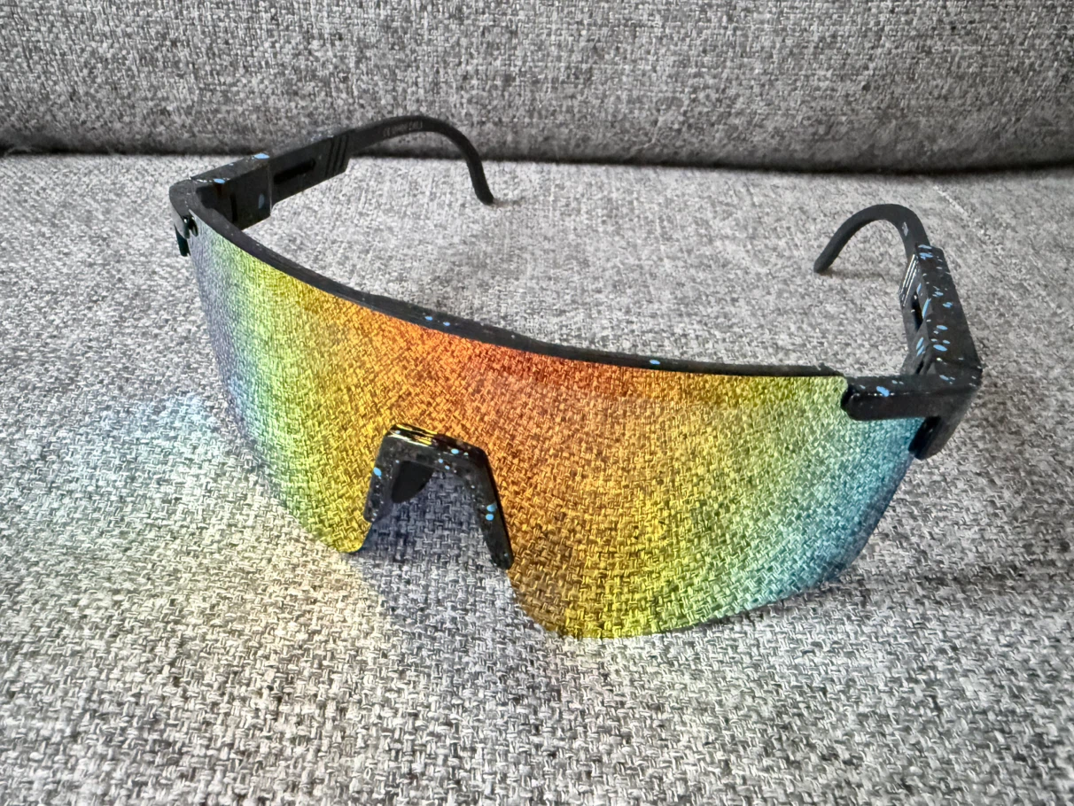 Two pairs of sports sunglasses