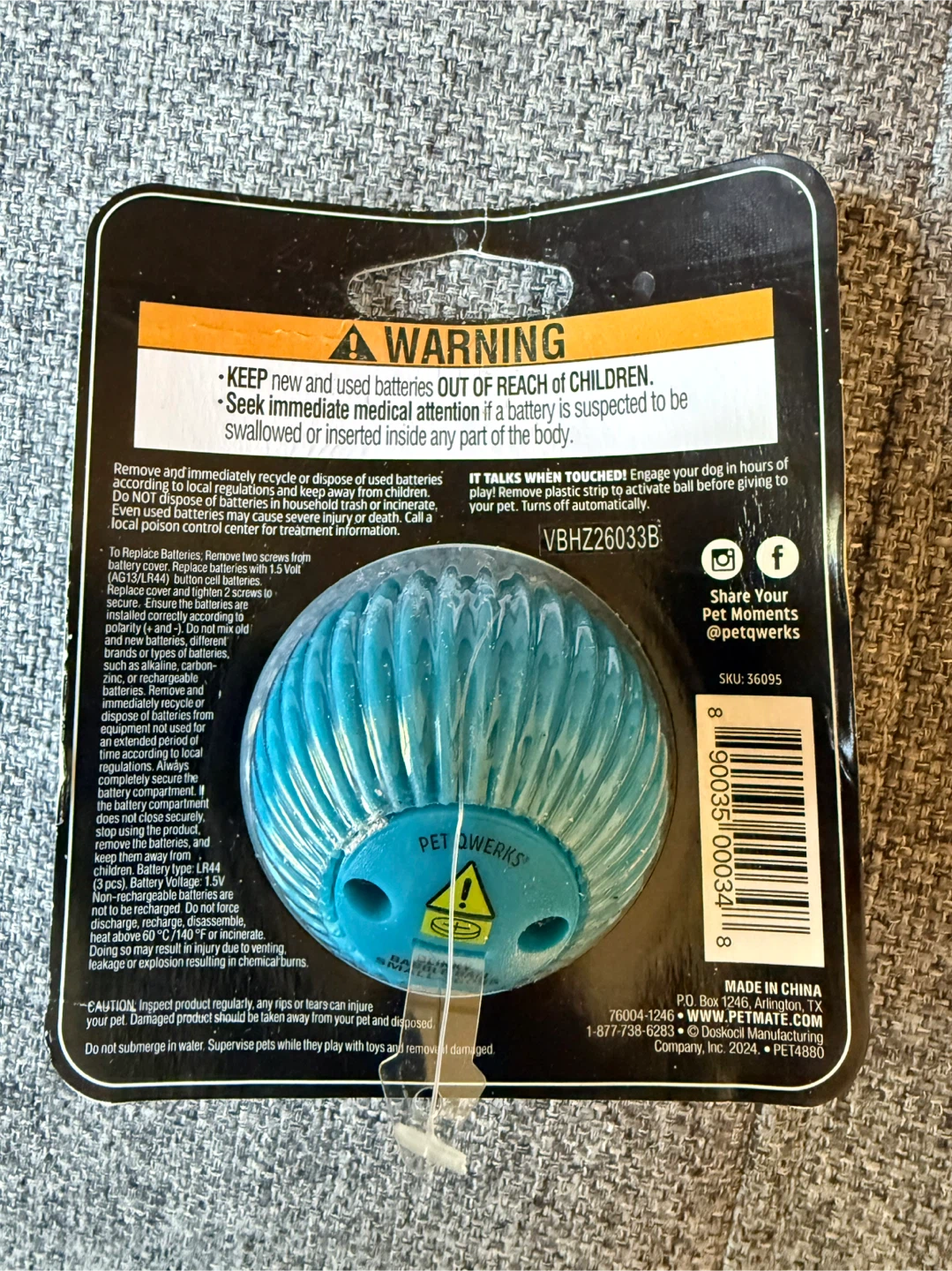 Pet Qwerks Talking Babble Ball Small - photo 2