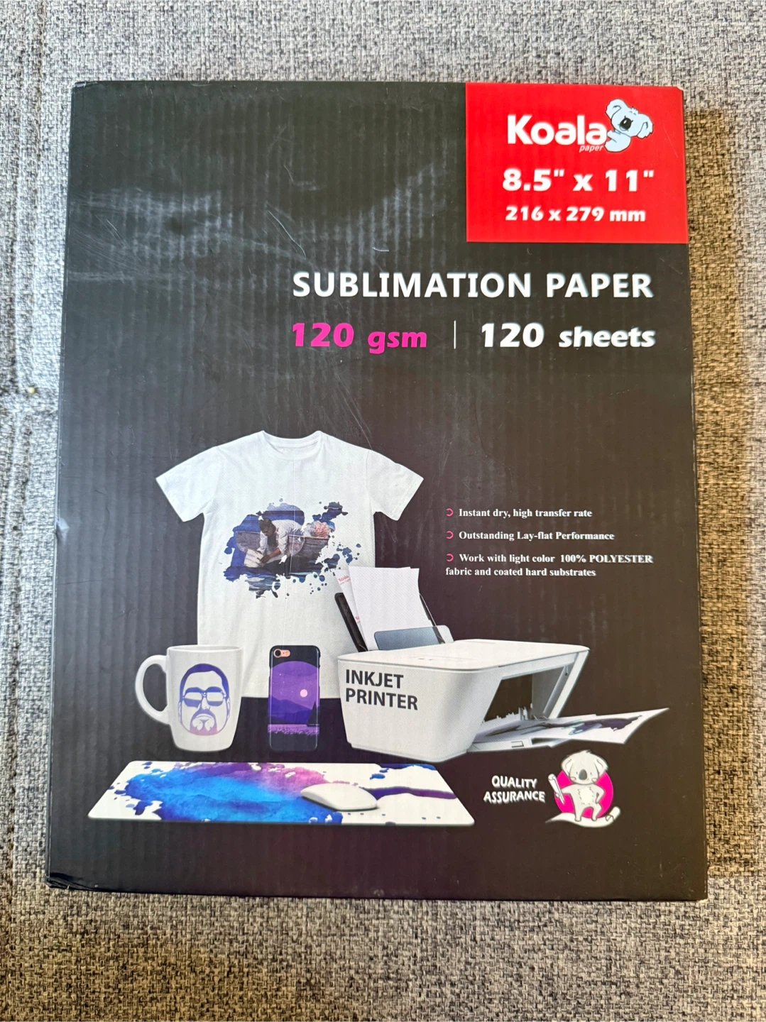 Koala Sublimation Paper 8.5 x 11 inches 120 Sheets