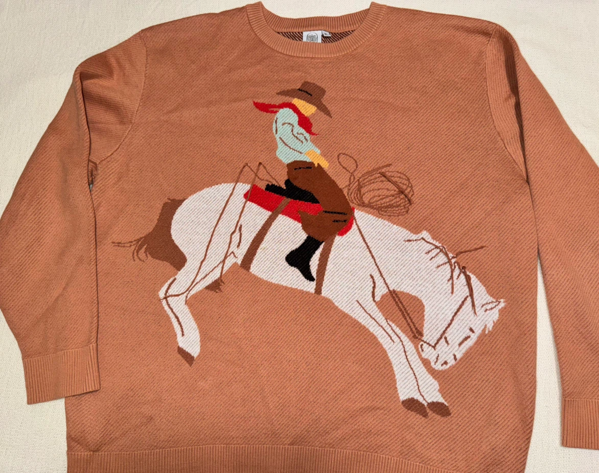 Inner Circle Cowboy Graphic Knit Sweater
