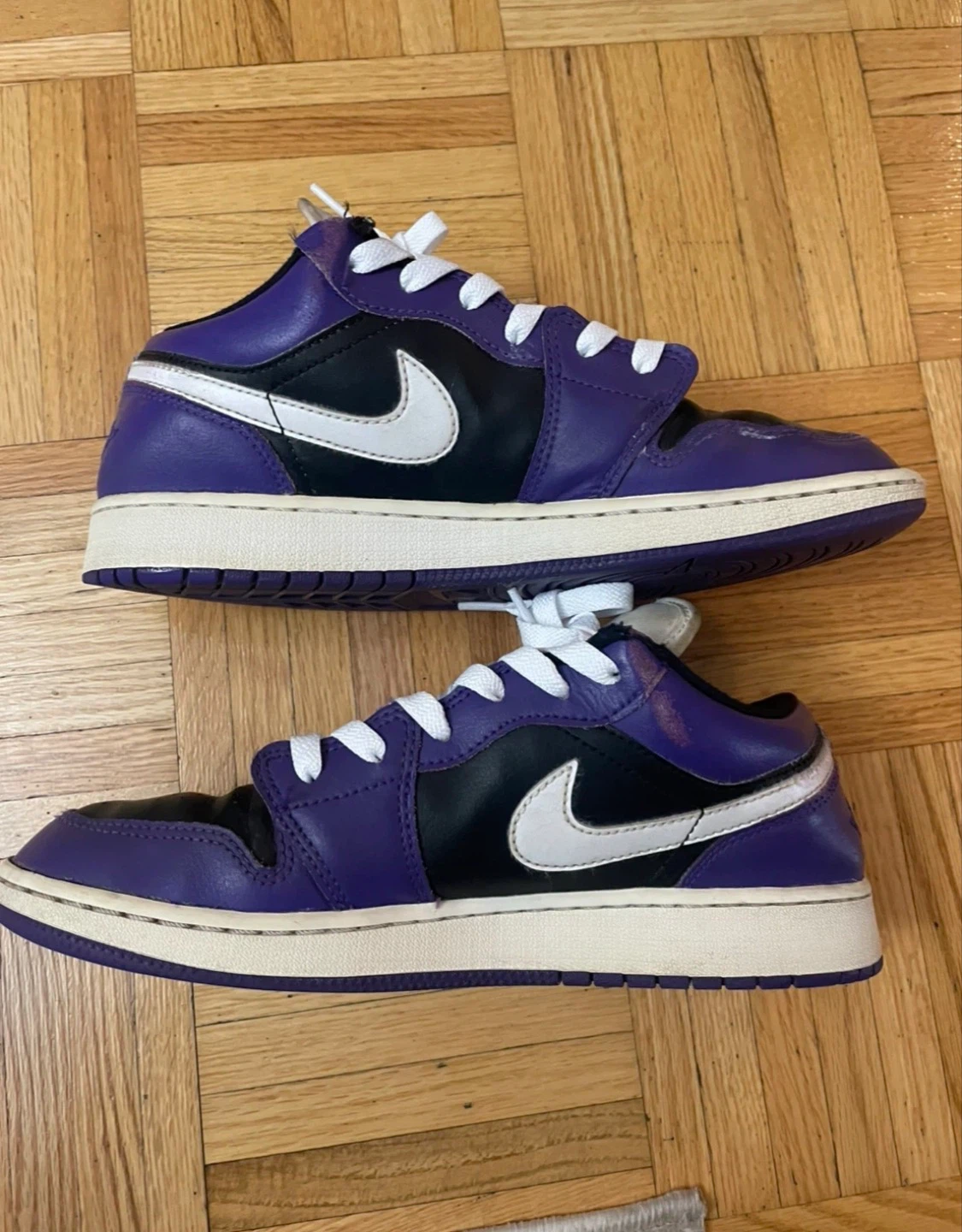 Nike Jordan 1 Low Purple and Black Sneakers