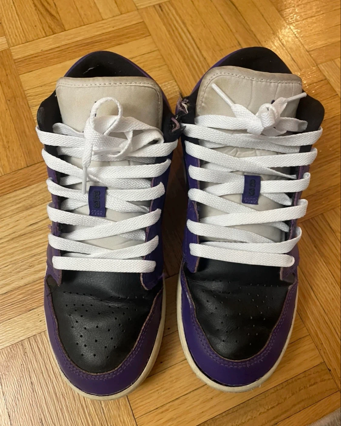 Nike Jordan 1 Low Purple and Black Sneakers - photo 2