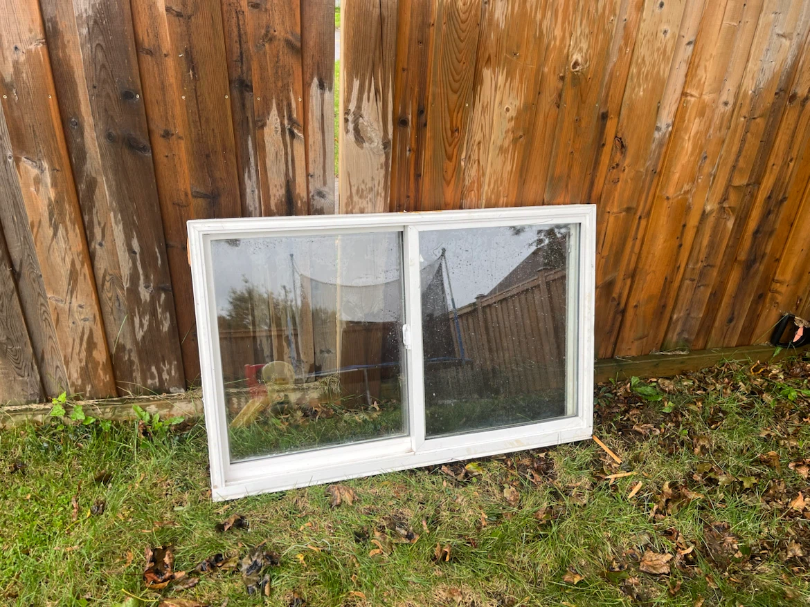 Basement Window 48x31 with Window Well 50x25 – Vinyl Slider