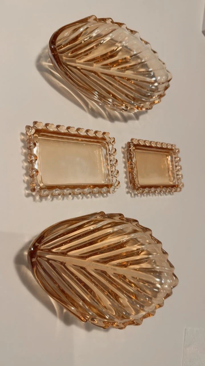 Amber Glass Decorative Dishes Set - photo 3