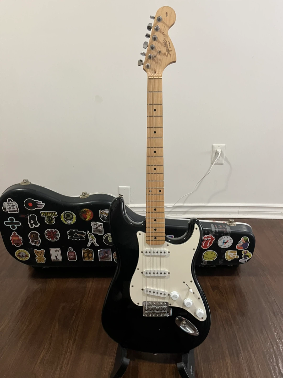 Squier Stratocaster Electric Guitar with Fender Hard Case