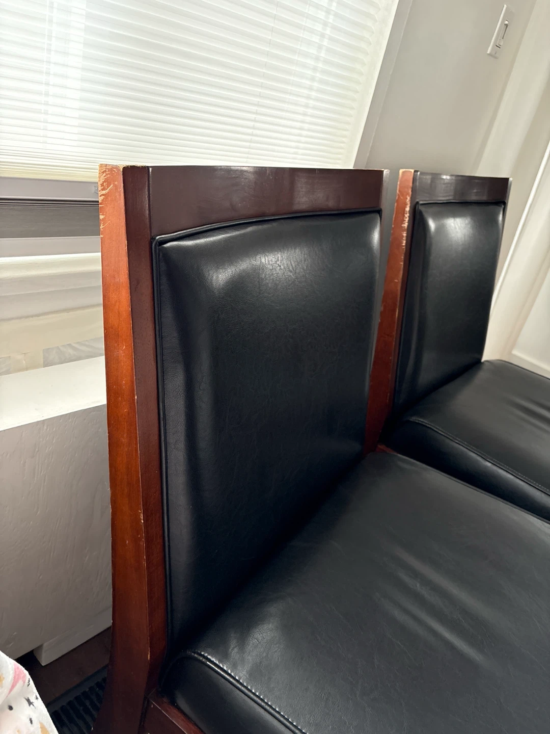 Set of 2 Dark Wood Dining Chairs - photo 3