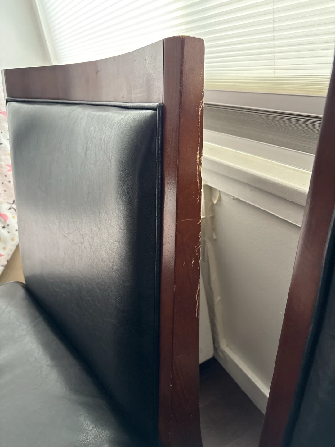 Set of 2 Dark Wood Dining Chairs - photo 4