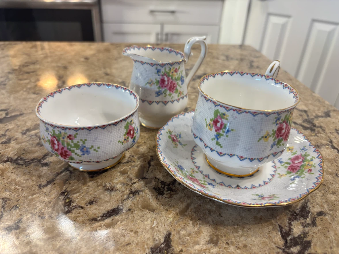 Royal Albert (Petite Point) Tea Set