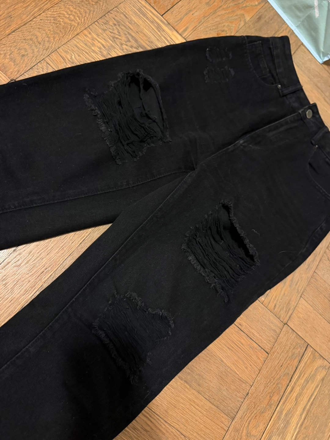 Saint Genies Distressed Black Jeans - photo 2