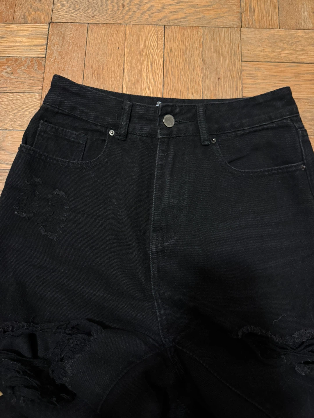 Saint Genies Distressed Black Jeans - photo 3
