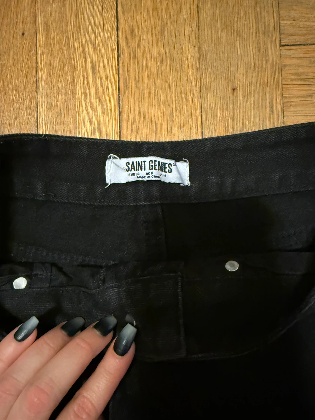 Saint Genies Distressed Black Jeans - photo 4