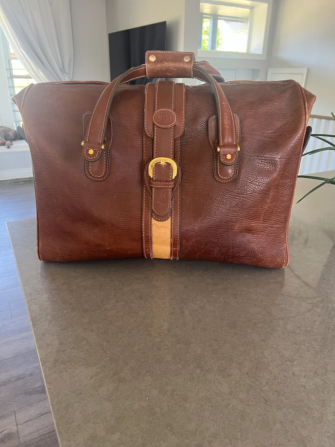 Vintage Leather Travel Bag - photo 3