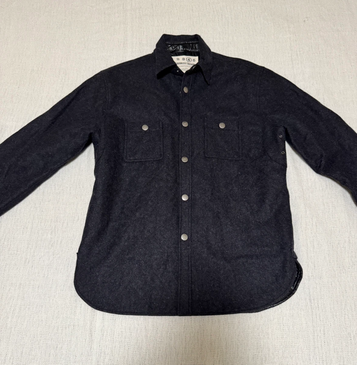 Earnest Sewn Charcoal Wool Shirt Jacket