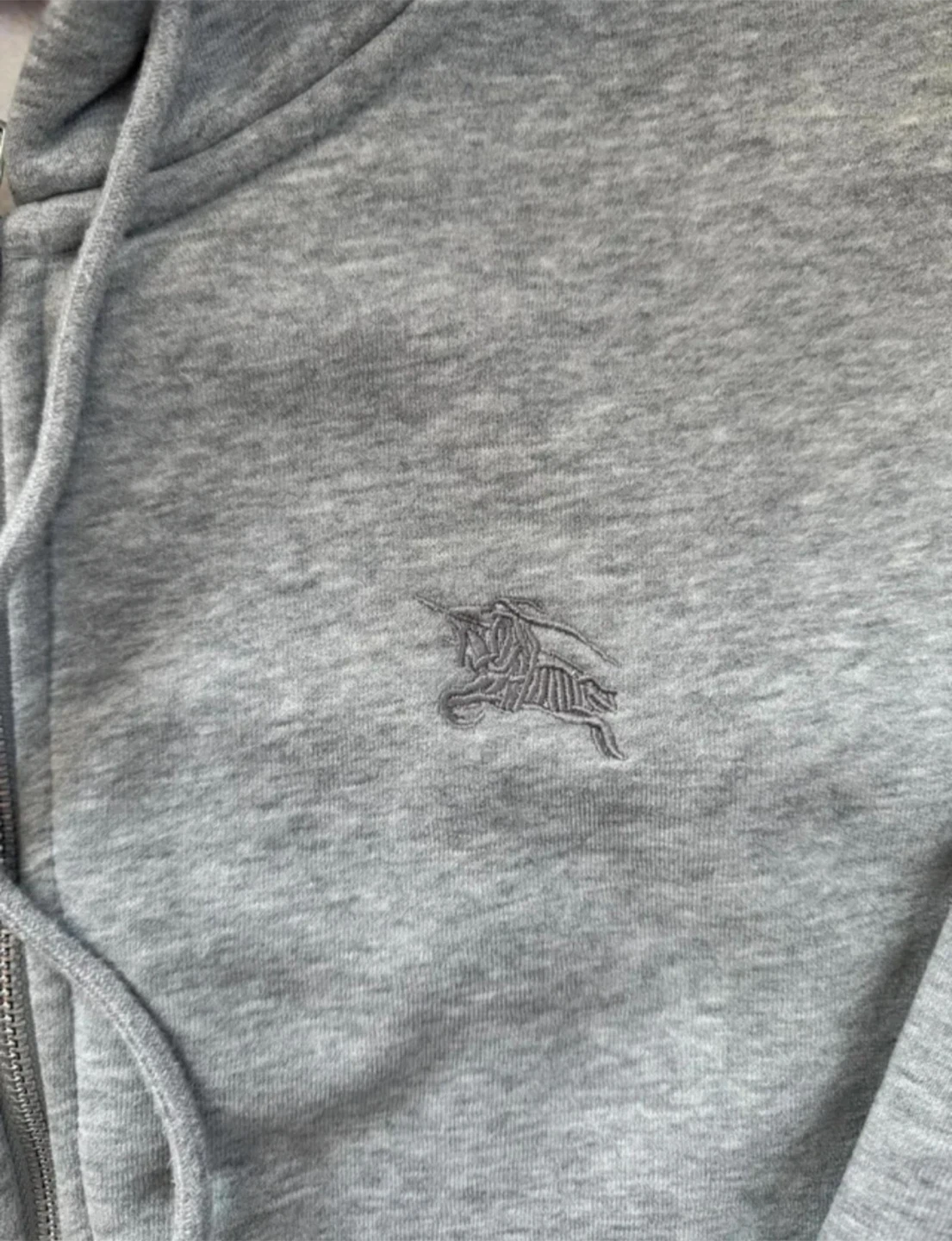Burberry Zip-Up Hoodie Grey - photo 3