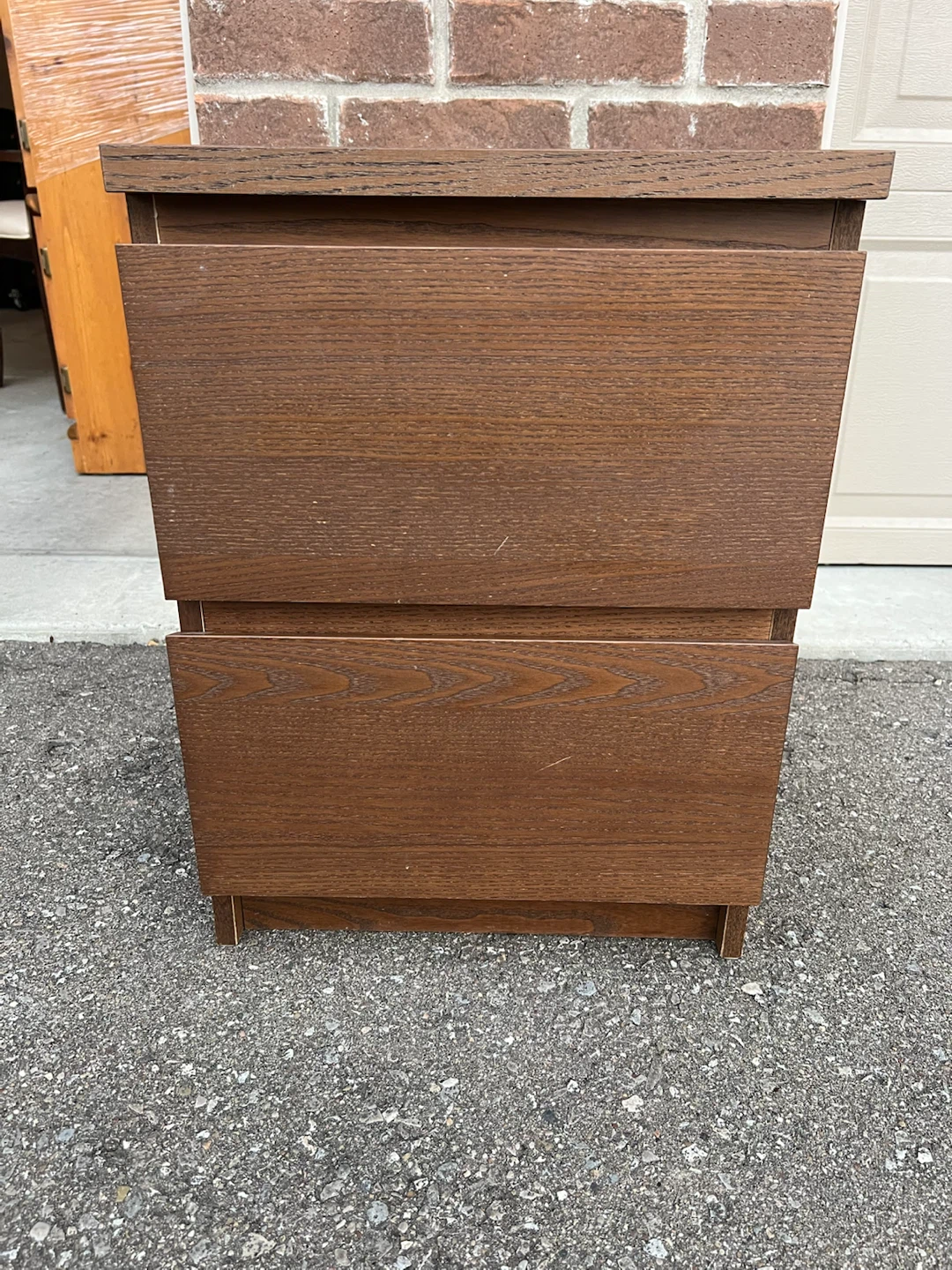 Two-Drawer Wooden Nightstand - photo 2