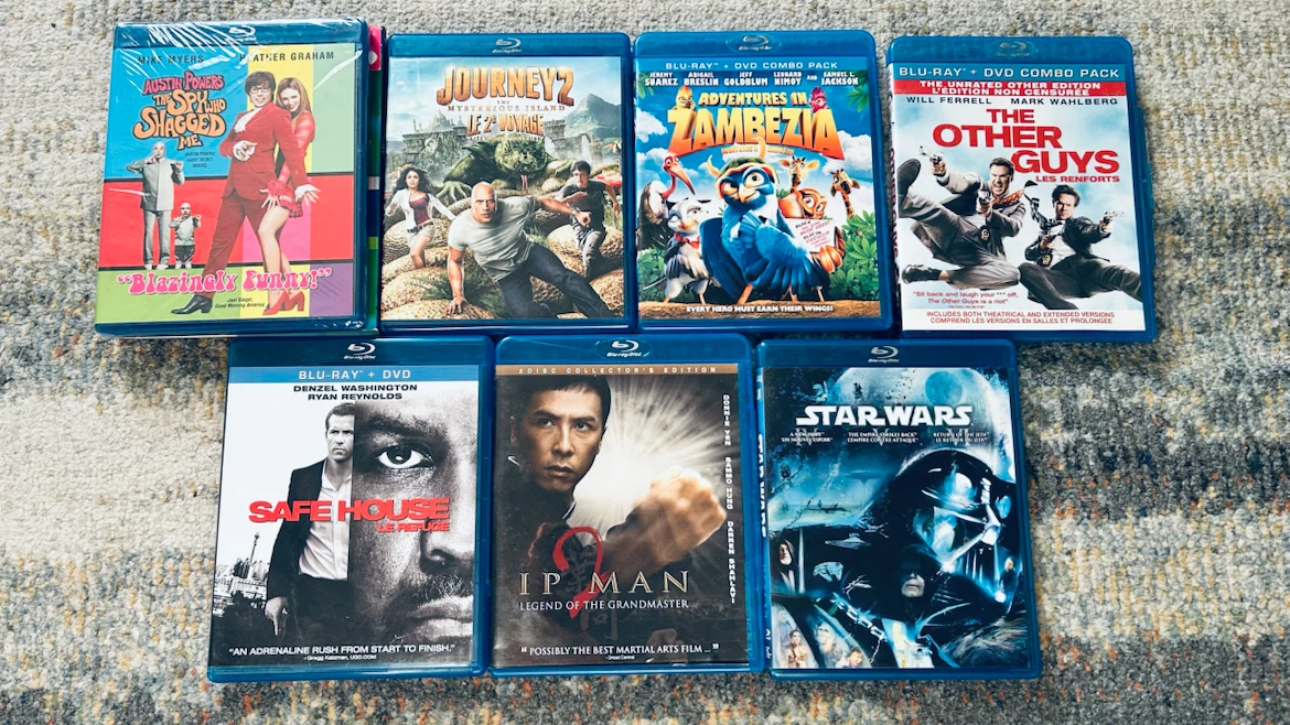 Blu-ray Movie Collection – 7 Movies – Star Wars, Ip Man, Austin