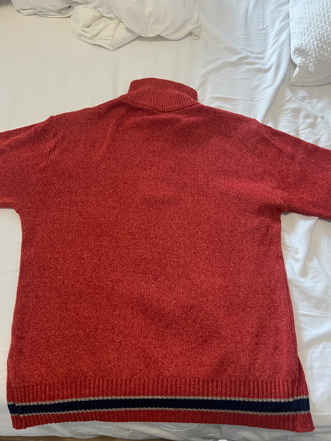Red Quarter-Zip Sweater - photo 2